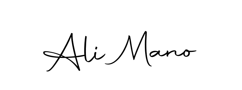 You should practise on your own different ways (Autography-DOLnW) to write your name (Ali Mano) in signature. don't let someone else do it for you. Ali Mano signature style 10 images and pictures png