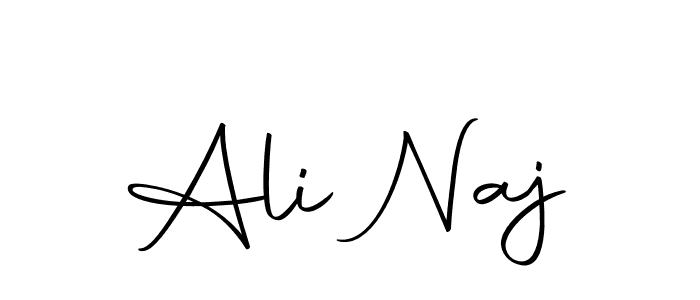 How to make Ali Naj name signature. Use Autography-DOLnW style for creating short signs online. This is the latest handwritten sign. Ali Naj signature style 10 images and pictures png
