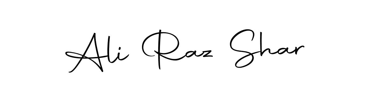 You should practise on your own different ways (Autography-DOLnW) to write your name (Ali Raz Shar) in signature. don't let someone else do it for you. Ali Raz Shar signature style 10 images and pictures png