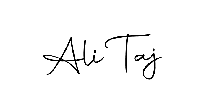 How to make Ali Taj name signature. Use Autography-DOLnW style for creating short signs online. This is the latest handwritten sign. Ali Taj signature style 10 images and pictures png
