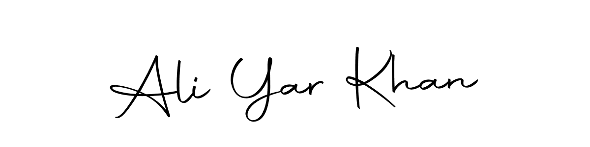 How to make Ali Yar Khan name signature. Use Autography-DOLnW style for creating short signs online. This is the latest handwritten sign. Ali Yar Khan signature style 10 images and pictures png