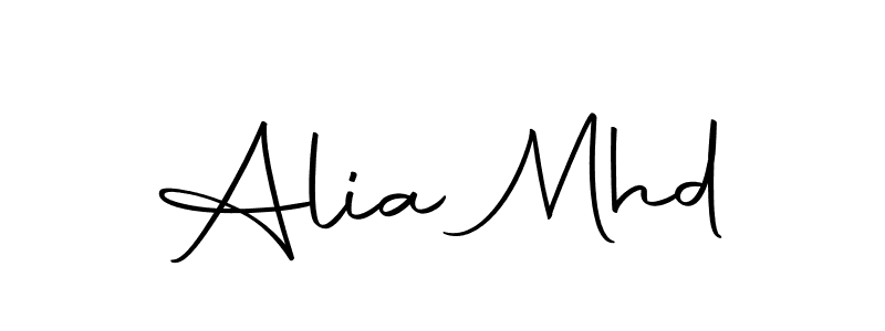 Use a signature maker to create a handwritten signature online. With this signature software, you can design (Autography-DOLnW) your own signature for name Alia Mhd. Alia Mhd signature style 10 images and pictures png