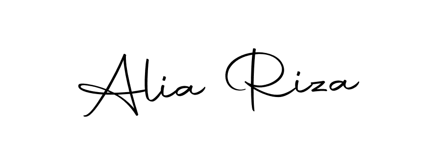 How to make Alia Riza name signature. Use Autography-DOLnW style for creating short signs online. This is the latest handwritten sign. Alia Riza signature style 10 images and pictures png