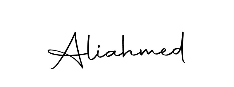 How to make Aliahmed name signature. Use Autography-DOLnW style for creating short signs online. This is the latest handwritten sign. Aliahmed signature style 10 images and pictures png