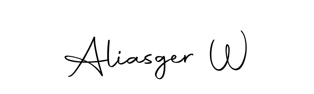 You should practise on your own different ways (Autography-DOLnW) to write your name (Aliasger W) in signature. don't let someone else do it for you. Aliasger W signature style 10 images and pictures png