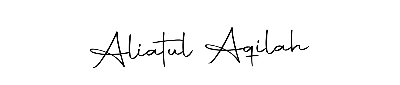 It looks lik you need a new signature style for name Aliatul Aqilah. Design unique handwritten (Autography-DOLnW) signature with our free signature maker in just a few clicks. Aliatul Aqilah signature style 10 images and pictures png