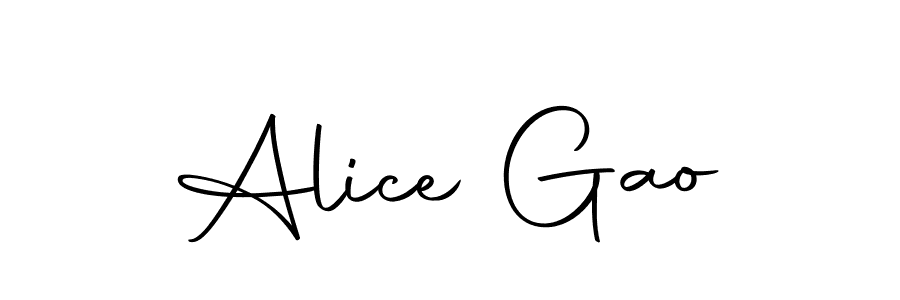 Similarly Autography-DOLnW is the best handwritten signature design. Signature creator online .You can use it as an online autograph creator for name Alice Gao. Alice Gao signature style 10 images and pictures png