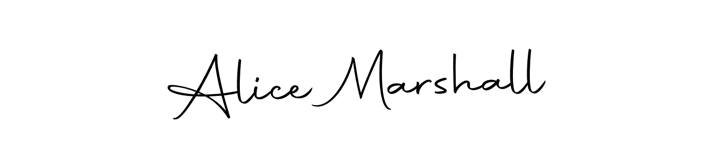 Design your own signature with our free online signature maker. With this signature software, you can create a handwritten (Autography-DOLnW) signature for name Alice Marshall. Alice Marshall signature style 10 images and pictures png