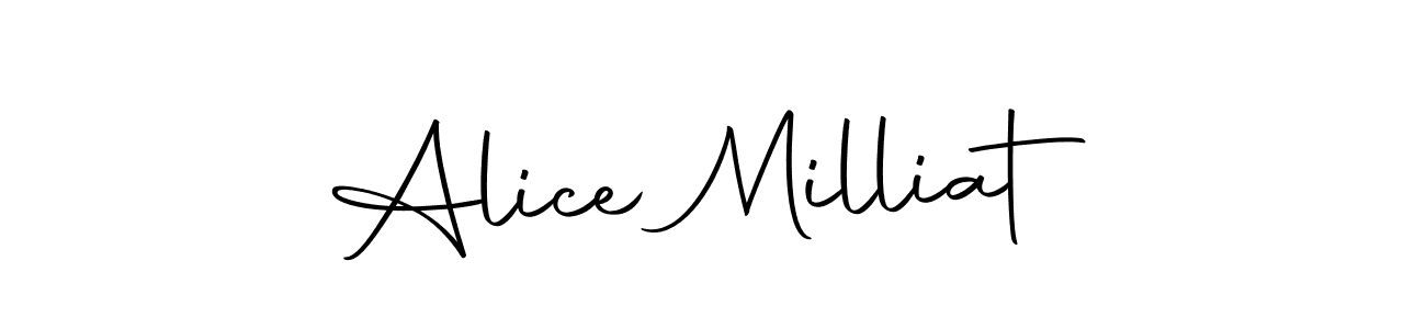 Make a short Alice Milliat signature style. Manage your documents anywhere anytime using Autography-DOLnW. Create and add eSignatures, submit forms, share and send files easily. Alice Milliat signature style 10 images and pictures png