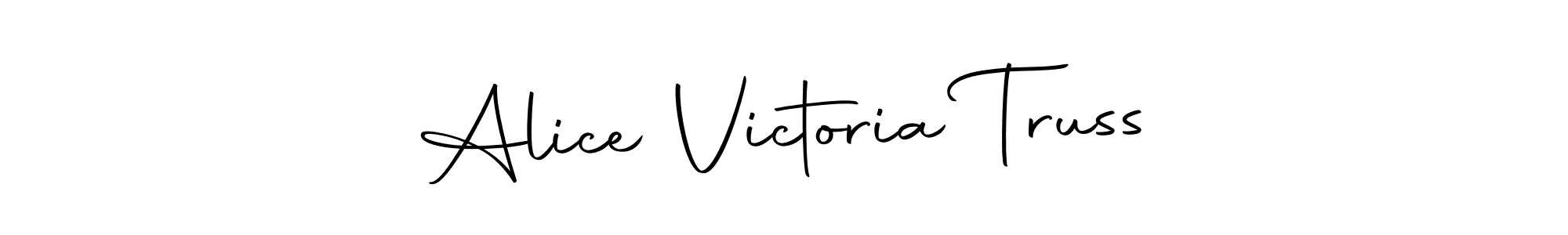 It looks lik you need a new signature style for name Alice Victoria Truss. Design unique handwritten (Autography-DOLnW) signature with our free signature maker in just a few clicks. Alice Victoria Truss signature style 10 images and pictures png