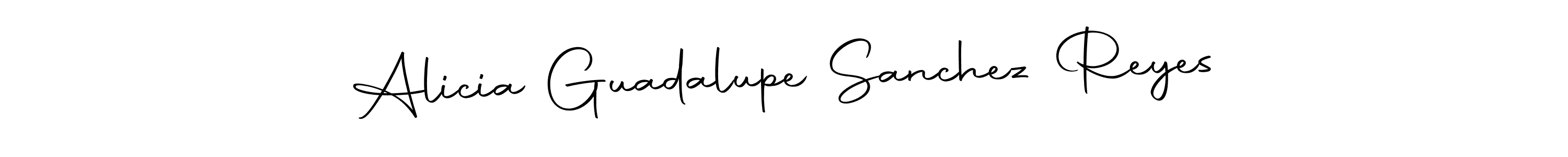 Also we have Alicia Guadalupe Sanchez Reyes name is the best signature style. Create professional handwritten signature collection using Autography-DOLnW autograph style. Alicia Guadalupe Sanchez Reyes signature style 10 images and pictures png