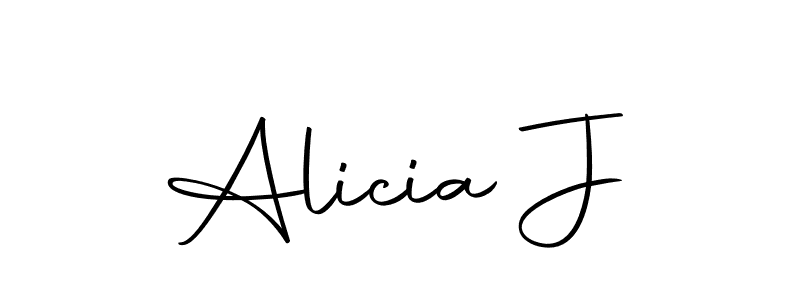 The best way (Autography-DOLnW) to make a short signature is to pick only two or three words in your name. The name Alicia J include a total of six letters. For converting this name. Alicia J signature style 10 images and pictures png