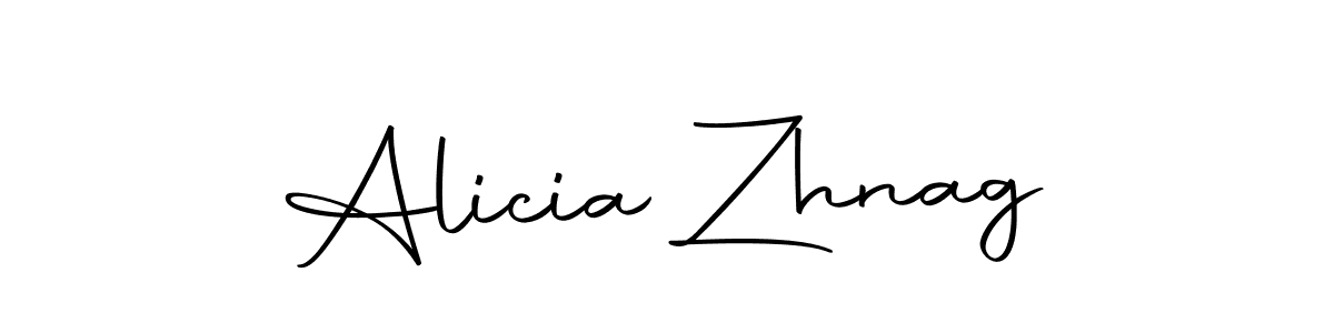How to make Alicia Zhnag name signature. Use Autography-DOLnW style for creating short signs online. This is the latest handwritten sign. Alicia Zhnag signature style 10 images and pictures png