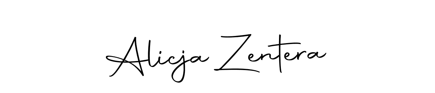 How to make Alicja Zentera name signature. Use Autography-DOLnW style for creating short signs online. This is the latest handwritten sign. Alicja Zentera signature style 10 images and pictures png