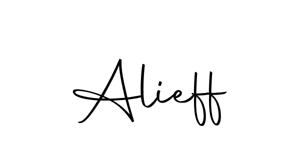Use a signature maker to create a handwritten signature online. With this signature software, you can design (Autography-DOLnW) your own signature for name Alieff. Alieff signature style 10 images and pictures png