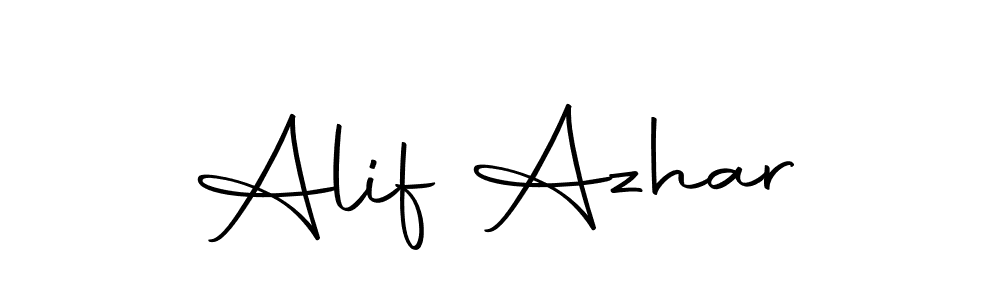Use a signature maker to create a handwritten signature online. With this signature software, you can design (Autography-DOLnW) your own signature for name Alif Azhar. Alif Azhar signature style 10 images and pictures png