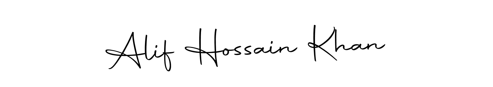 You should practise on your own different ways (Autography-DOLnW) to write your name (Alif Hossain Khan) in signature. don't let someone else do it for you. Alif Hossain Khan signature style 10 images and pictures png