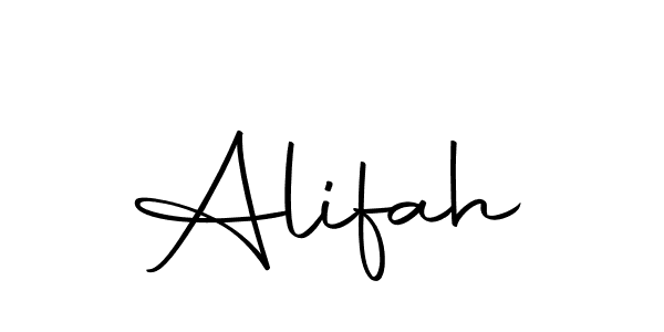 Use a signature maker to create a handwritten signature online. With this signature software, you can design (Autography-DOLnW) your own signature for name Alifah. Alifah signature style 10 images and pictures png