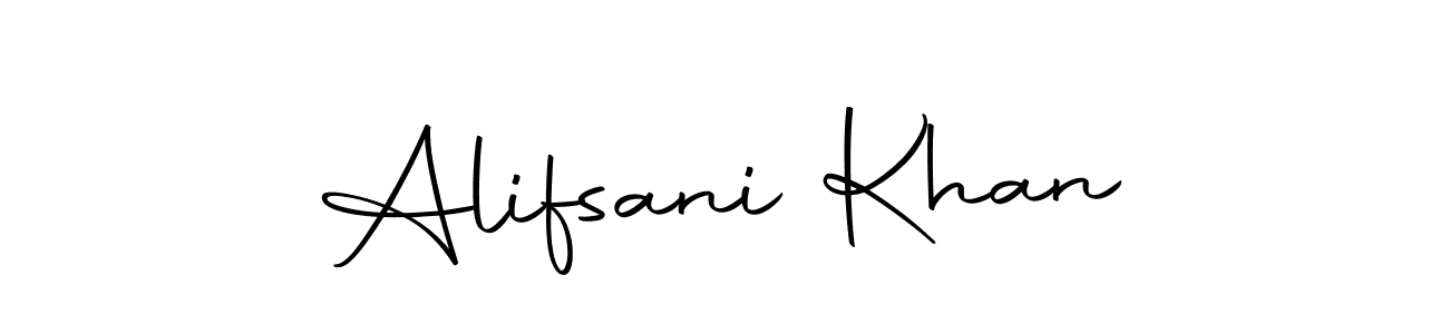 How to make Alifsani Khan name signature. Use Autography-DOLnW style for creating short signs online. This is the latest handwritten sign. Alifsani Khan signature style 10 images and pictures png
