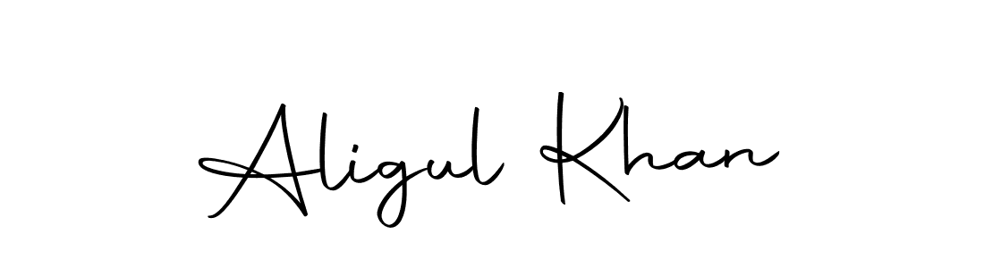 Make a beautiful signature design for name Aligul Khan. With this signature (Autography-DOLnW) style, you can create a handwritten signature for free. Aligul Khan signature style 10 images and pictures png