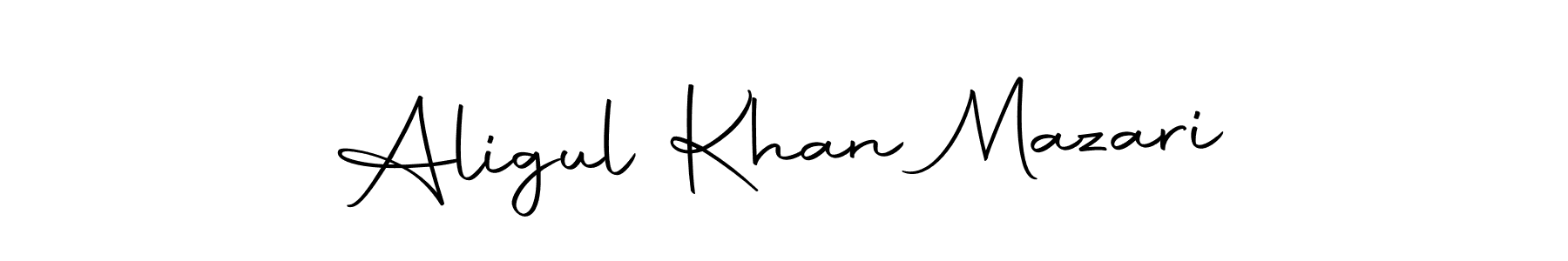 The best way (Autography-DOLnW) to make a short signature is to pick only two or three words in your name. The name Aligul Khan Mazari include a total of six letters. For converting this name. Aligul Khan Mazari signature style 10 images and pictures png