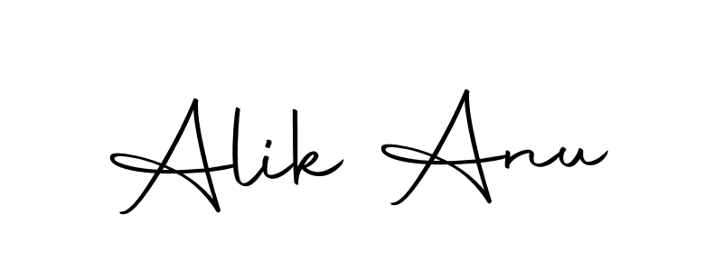 You should practise on your own different ways (Autography-DOLnW) to write your name (Alik Anu) in signature. don't let someone else do it for you. Alik Anu signature style 10 images and pictures png