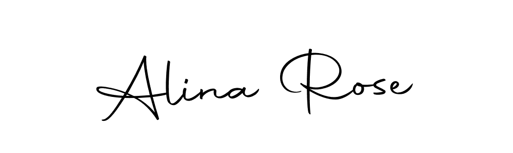 Use a signature maker to create a handwritten signature online. With this signature software, you can design (Autography-DOLnW) your own signature for name Alina Rose. Alina Rose signature style 10 images and pictures png