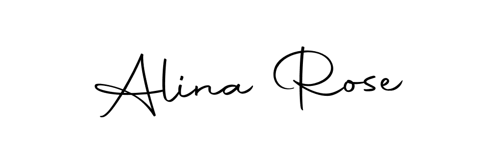 Use a signature maker to create a handwritten signature online. With this signature software, you can design (Autography-DOLnW) your own signature for name Alina Rose. Alina Rose signature style 10 images and pictures png