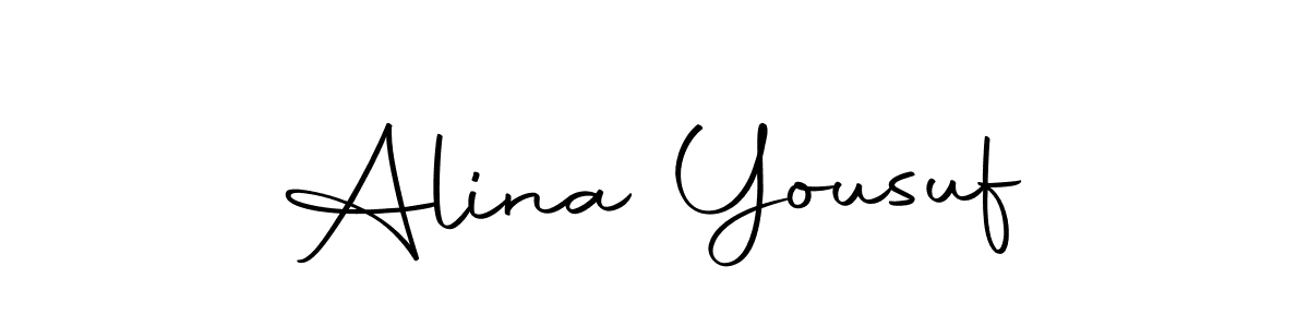 You should practise on your own different ways (Autography-DOLnW) to write your name (Alina Yousuf) in signature. don't let someone else do it for you. Alina Yousuf signature style 10 images and pictures png