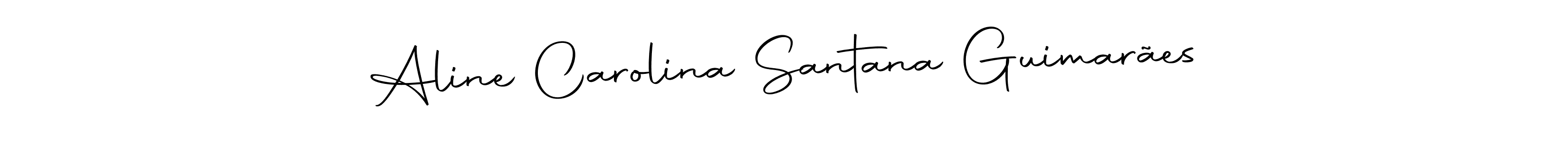 How to make Aline Carolina Santana Guimarães name signature. Use Autography-DOLnW style for creating short signs online. This is the latest handwritten sign. Aline Carolina Santana Guimarães signature style 10 images and pictures png