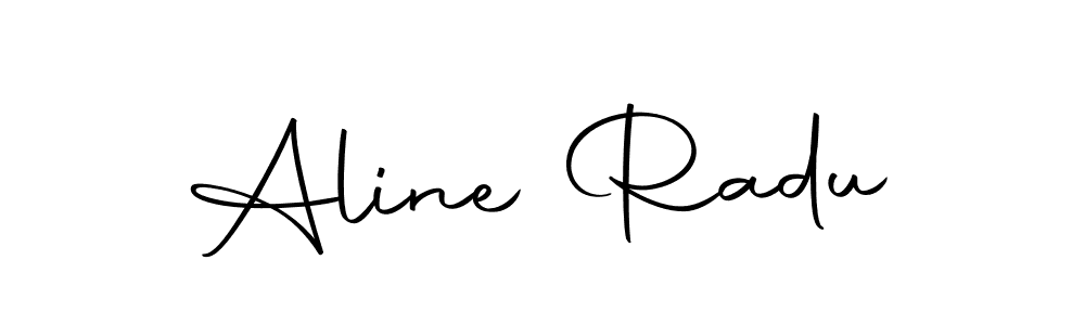 How to make Aline Radu name signature. Use Autography-DOLnW style for creating short signs online. This is the latest handwritten sign. Aline Radu signature style 10 images and pictures png
