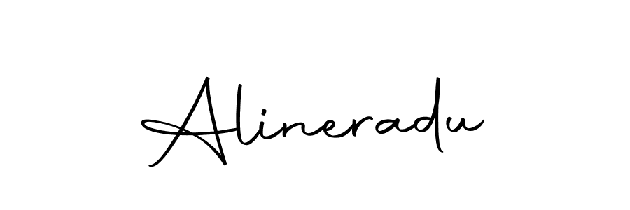 How to make Alineradu name signature. Use Autography-DOLnW style for creating short signs online. This is the latest handwritten sign. Alineradu signature style 10 images and pictures png