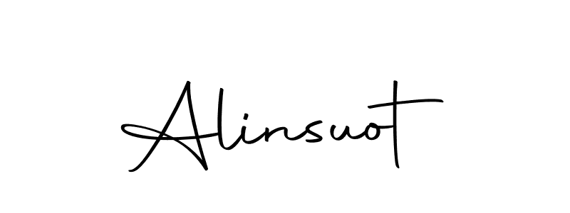 You should practise on your own different ways (Autography-DOLnW) to write your name (Alinsuot) in signature. don't let someone else do it for you. Alinsuot signature style 10 images and pictures png