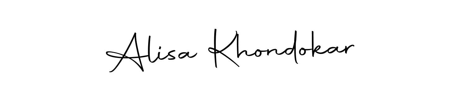 Design your own signature with our free online signature maker. With this signature software, you can create a handwritten (Autography-DOLnW) signature for name Alisa Khondokar. Alisa Khondokar signature style 10 images and pictures png