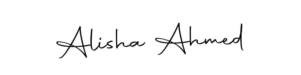 Use a signature maker to create a handwritten signature online. With this signature software, you can design (Autography-DOLnW) your own signature for name Alisha Ahmed. Alisha Ahmed signature style 10 images and pictures png