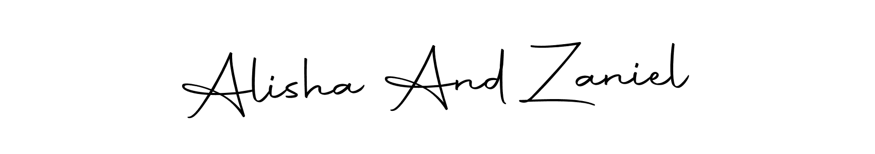 Similarly Autography-DOLnW is the best handwritten signature design. Signature creator online .You can use it as an online autograph creator for name Alisha And Zaniel. Alisha And Zaniel signature style 10 images and pictures png