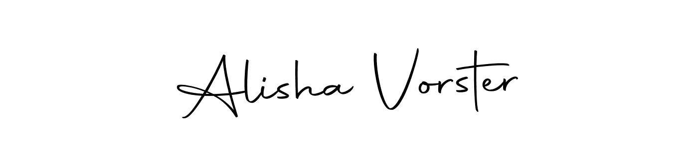 How to make Alisha Vorster name signature. Use Autography-DOLnW style for creating short signs online. This is the latest handwritten sign. Alisha Vorster signature style 10 images and pictures png