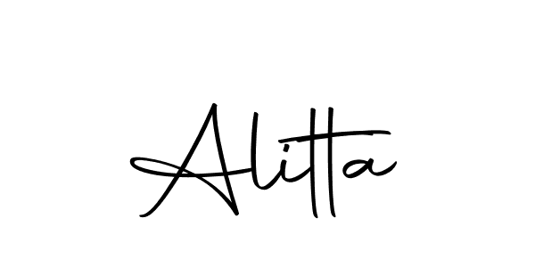 Similarly Autography-DOLnW is the best handwritten signature design. Signature creator online .You can use it as an online autograph creator for name Alitta. Alitta signature style 10 images and pictures png