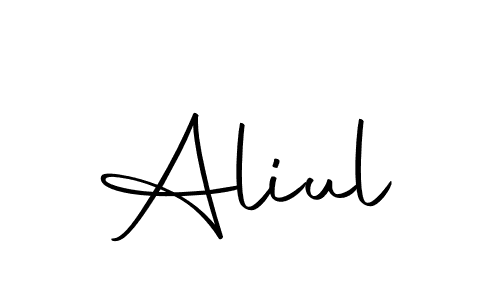 if you are searching for the best signature style for your name Aliul. so please give up your signature search. here we have designed multiple signature styles  using Autography-DOLnW. Aliul signature style 10 images and pictures png