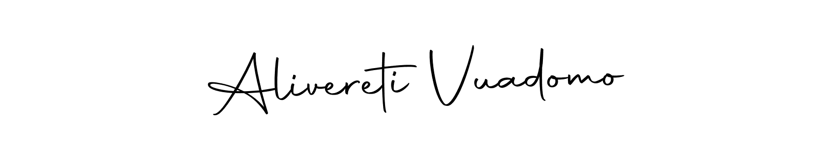 Use a signature maker to create a handwritten signature online. With this signature software, you can design (Autography-DOLnW) your own signature for name Alivereti Vuadomo. Alivereti Vuadomo signature style 10 images and pictures png