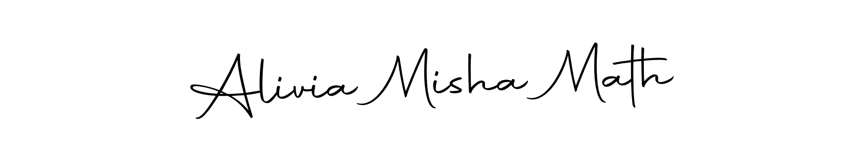 You should practise on your own different ways (Autography-DOLnW) to write your name (Alivia Misha Math) in signature. don't let someone else do it for you. Alivia Misha Math signature style 10 images and pictures png