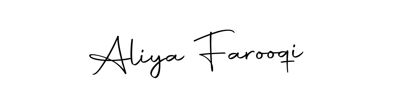 Make a beautiful signature design for name Aliya Farooqi. Use this online signature maker to create a handwritten signature for free. Aliya Farooqi signature style 10 images and pictures png