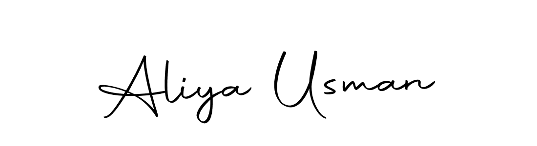 You should practise on your own different ways (Autography-DOLnW) to write your name (Aliya Usman) in signature. don't let someone else do it for you. Aliya Usman signature style 10 images and pictures png