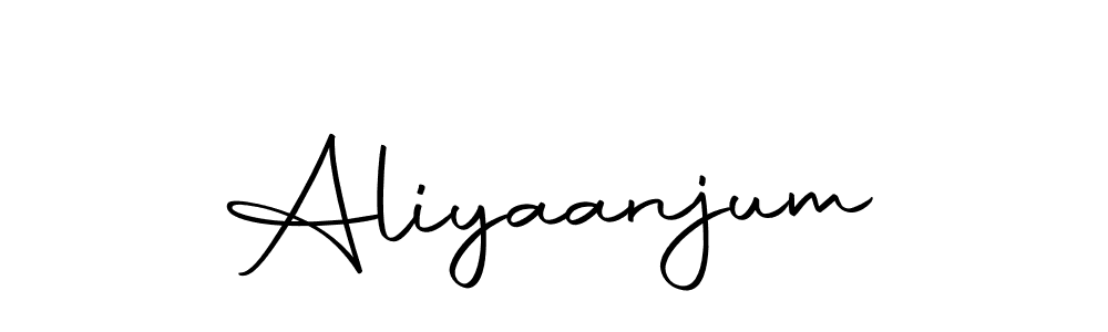 Design your own signature with our free online signature maker. With this signature software, you can create a handwritten (Autography-DOLnW) signature for name Aliyaanjum. Aliyaanjum signature style 10 images and pictures png