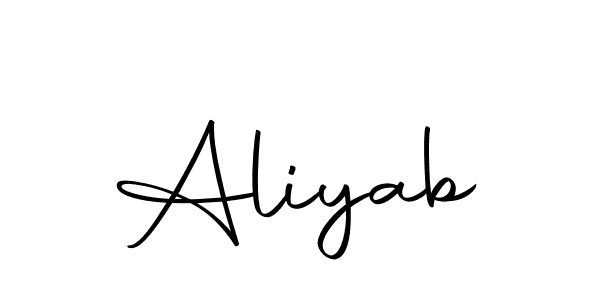 How to make Aliyab name signature. Use Autography-DOLnW style for creating short signs online. This is the latest handwritten sign. Aliyab signature style 10 images and pictures png