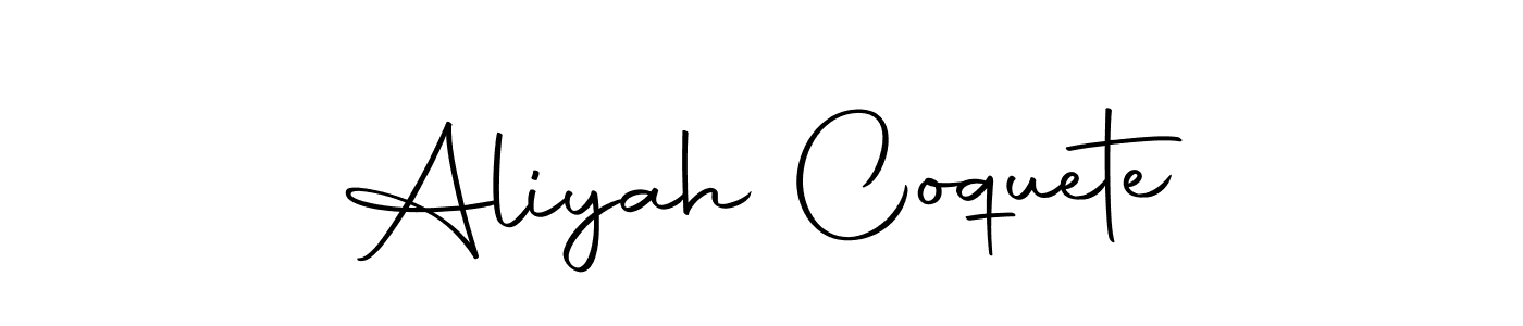 Make a beautiful signature design for name Aliyah Coquete. With this signature (Autography-DOLnW) style, you can create a handwritten signature for free. Aliyah Coquete signature style 10 images and pictures png