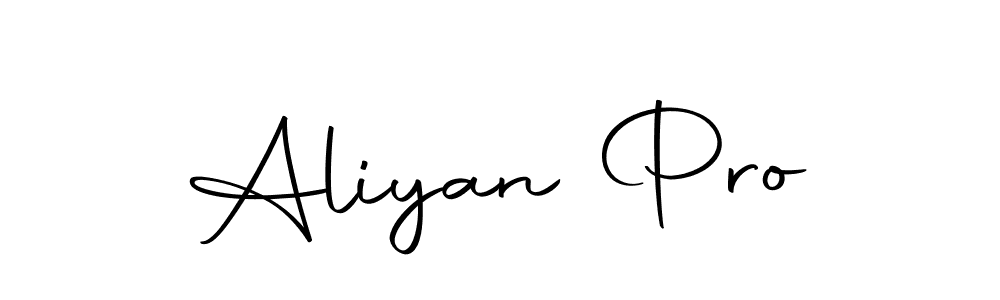 How to make Aliyan Pro name signature. Use Autography-DOLnW style for creating short signs online. This is the latest handwritten sign. Aliyan Pro signature style 10 images and pictures png