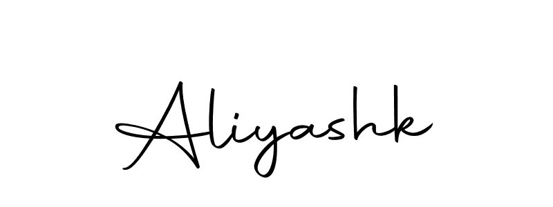 Use a signature maker to create a handwritten signature online. With this signature software, you can design (Autography-DOLnW) your own signature for name Aliyashk. Aliyashk signature style 10 images and pictures png