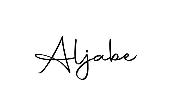 Make a beautiful signature design for name Aljabe. With this signature (Autography-DOLnW) style, you can create a handwritten signature for free. Aljabe signature style 10 images and pictures png