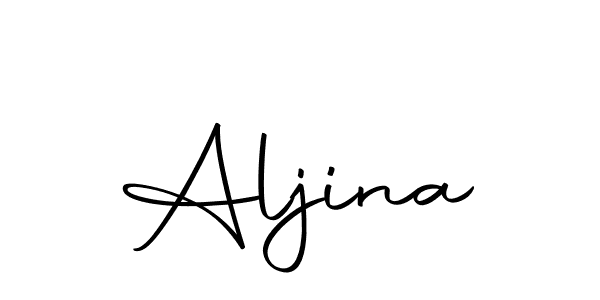 How to make Aljina name signature. Use Autography-DOLnW style for creating short signs online. This is the latest handwritten sign. Aljina signature style 10 images and pictures png